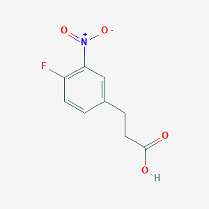 Chemical structure of 3-(4-Fluoro-3-nitrophenyl)propanoic acid