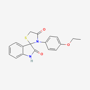 Chemical structure of 3'-(4-Ethoxyphenyl)spiro[indoline-3,2'-thiazolidine]-2,4'-dione