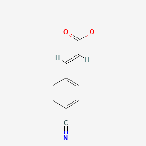 Chemical structure of methyl (E)-3-(4-cyanophenyl)prop-2-enoate