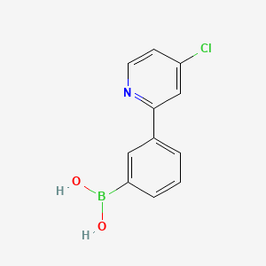 Chemical structure of 3-(4-Chloropyridin-2-yl)phenylboronic acid