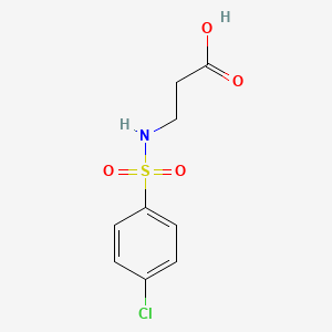 Chemical structure of 3-(4-Chlorophenylsulfonamido)propanoic acid