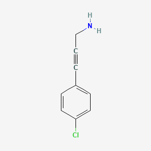 Chemical structure of 3-(4-Chlorophenyl)prop-2-yn-1-amine