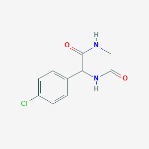 Chemical structure of 3-(4-Chlorophenyl)piperazine-2,5-dione