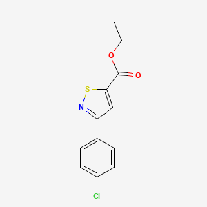Chemical structure of Ethyl 3-(p-chlorophenyl)-5-isothiazolecarboxylate