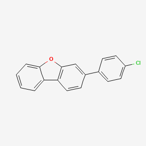 Chemical structure of 3-(4-Chlorophenyl)Dibenzo[b,d]Furan