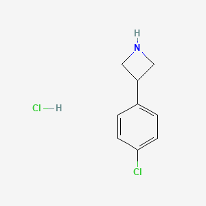 Chemical structure of 3-(4-Chlorophenyl)azetidine hydrochloride