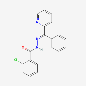 Chemical structure of 3-(4-Chlorophenyl)-2-methyl-5-phenylpyrazolo[1,5-a]pyrimidin-7(4H)-one