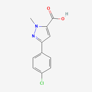 Chemical structure of 3-(4-Chlorophenyl)-1-methyl-1H-pyrazole-5-carboxylic acid