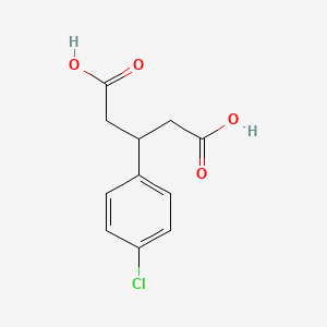Chemical structure of 3-(4-Chlorophenyl)-1,4-dioxane-2-carboxylic acid