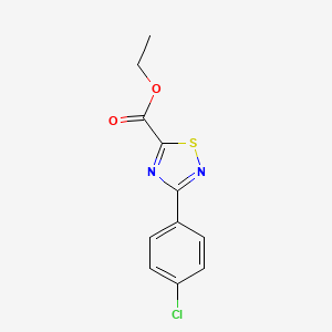 Chemical structure of Ethyl 3-(4-chlorophenyl)-1,2,4-thiadiazole-5-carboxylate