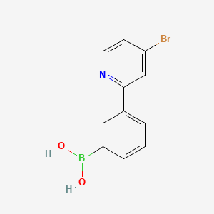 Chemical structure of 3-(4-Bromopyridin-2-yl)phenylboronic acid