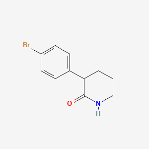 Chemical structure of 3-(4-broMophenyl)piperidin-2-one