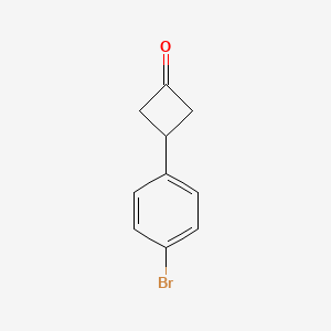 Chemical structure of 3-(4-Bromophenyl)cyclobutanone