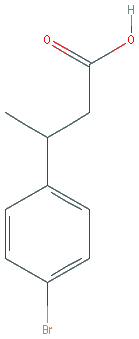 Chemical structure of 3-(4-Bromophenyl)butanoic acid