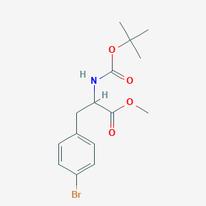 Chemical structure of 3-(4-Bromophenyl)-2-((tert-butoxycarbonyl)amino)propanoate
