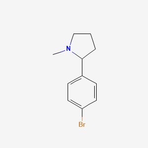 Chemical structure of 3-(4-Bromophenyl)-1-methylpyrrolidine