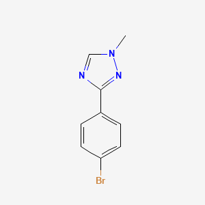 Chemical structure of 3-(4-Bromophenyl)-1-methyl-1H-1,2,4-triazole