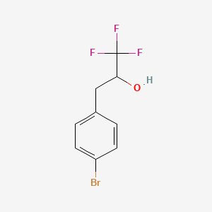 Chemical structure of 3-(4-Bromophenyl)-1,1,1-trifluoro-2-propanol