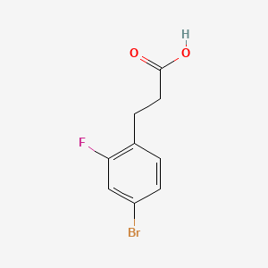 Chemical structure of 3-(4-Bromo-2-fluorophenyl)propanoic Acid