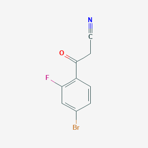 Chemical structure of 3-(4-Bromo-2-Fluorophenyl)-3-Oxopropanenitrile