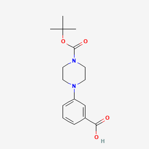 Chemical structure of 3-(4-Boc-1-piperazinyl)benzoic Acid