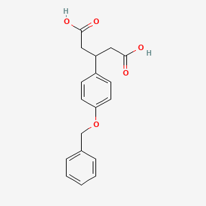 Chemical structure of 3-(4-Benzyloxyphenyl)pentanedioic acid