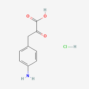 Chemical structure of 3-(4-Aminophenyl)-2-oxopropanoic acid hydrochloride