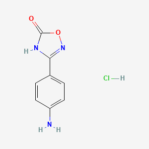 Chemical structure of 3-(4-Aminophenyl)-1,2,4-oxadiazol-5(4H)-one hydrochloride