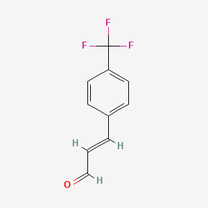 Chemical structure of 4-Carboxycinnamaldehyde