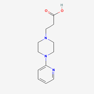 Chemical structure of 1-Piperazinepropionic acid, 4-(2-pyridinyl)-