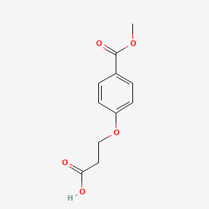 Chemical structure of 3-(4-(Methoxycarbonyl)phenoxy)propanoic acid