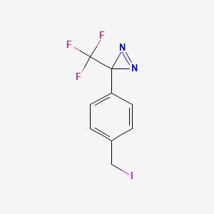 Chemical structure of 3-(4-(Iodomethyl)phenyl)-3-(trifluoromethyl)-3H-diazirine