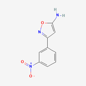 Chemical structure of 3-(3-Nitrophenyl)isoxazol-5-amine