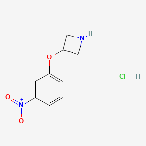 Chemical structure of 3-(3-Nitrophenoxy)azetidine hydrochloride