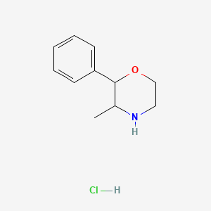 Chemical structure of 3-(3-Methoxyphenyl)pyrrolidine hydrochloride