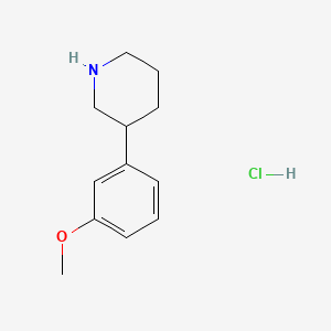 Chemical structure of 3-(3-Methoxyphenyl)piperidine hydrochloride
