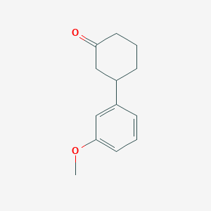 Chemical structure of 3-(3-Methoxyphenyl)cyclohexanone