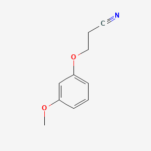 Chemical structure of 3-(3-Methoxyphenoxy)Propanenitrile