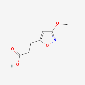 Chemical structure of 3-(3-Methoxyisoxazol-5-yl)propanoic acid