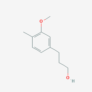 Chemical structure of 3-(3-Methoxy-4-methylphenyl)propan-1-ol