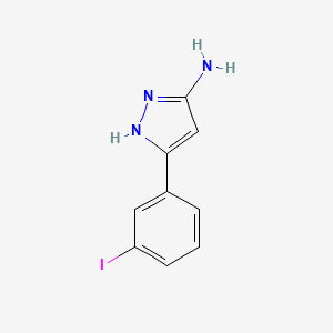 Chemical structure of 3-(3-Iodophenyl)-1H-pyrazol-5-amine