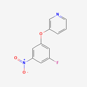 Chemical structure of 3-(3-Fluoro-5-nitrophenoxy)pyridine
