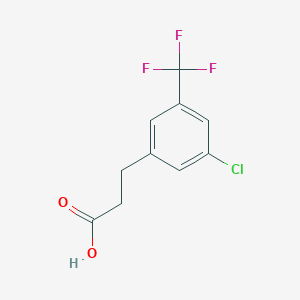 Chemical structure of 3-(3-Chloro-5-(trifluoromethyl)phenyl)propanoic acid