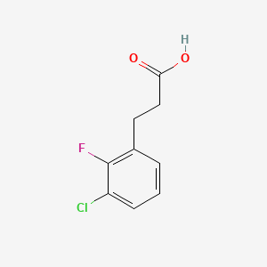 Chemical structure of 3-(3-Chloro-2-fluorophenyl)propanoic acid
