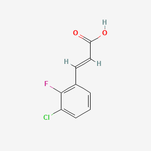 Chemical structure of 3-(3-Chloro-2-fluorophenyl)acrylic acid