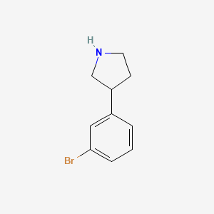 Chemical structure of 3-(3-Bromophenyl)pyrrolidine
