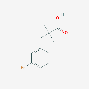 Chemical structure of 3-(3-Bromophenyl)-2,2-dimethylpropanoic acid
