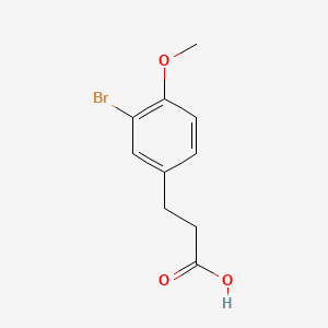 Chemical structure of 3-(3-Bromo-4-methoxyphenyl)propanoic acid