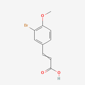 Chemical structure of 3-(3-Bromo-4-methoxyphenyl)acrylic acid