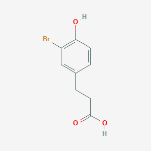 Chemical structure of 3-(3-Bromo-4-hydroxyphenyl)propanoic acid